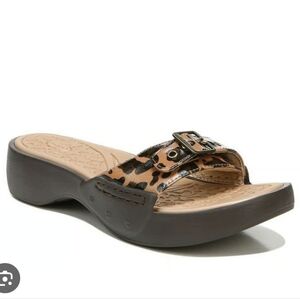 Dr. Scholl's Women's Brown Leopard Slide Sandals.no Size Tag .Flill Lake 9.5 W
